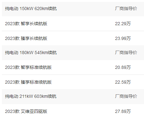 别克e5价格2023款，别克e5落地多少钱